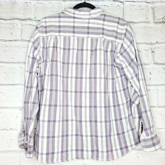 Duluth Trading Button Up Long Sleeve Collared Cotton Shirt Womens XL - Picture 2 of 6